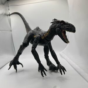 Jurassic World Park BLACK and GOLD INDORAPTOR Figure 16" Mattel 2018 Dinosaur